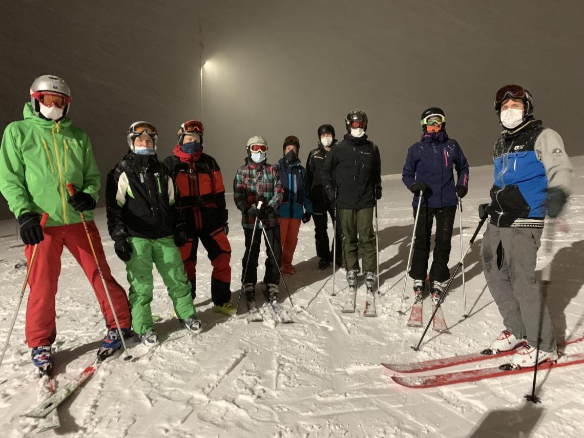 Night skiing