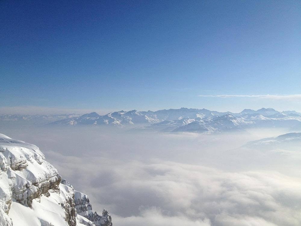 Toggenburg Churfirsten winter view