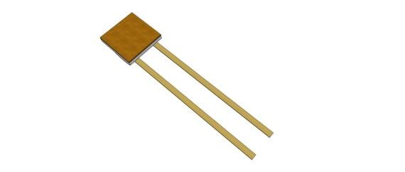 Pt temperature sensor with metallized backside Pt temperature sensor with metallized backside